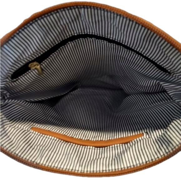 Calista Rich Medium Brown Faux Leather Crossbody Bag, NEW - Picture 2 of 6